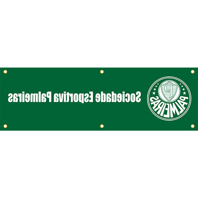 Sociedade esportiva palmeiras banner frete grátis futebol clube bandeiras  1.5 * 5ft (45*150cm) publicidade decoração banners yhx0504 - AliExpress